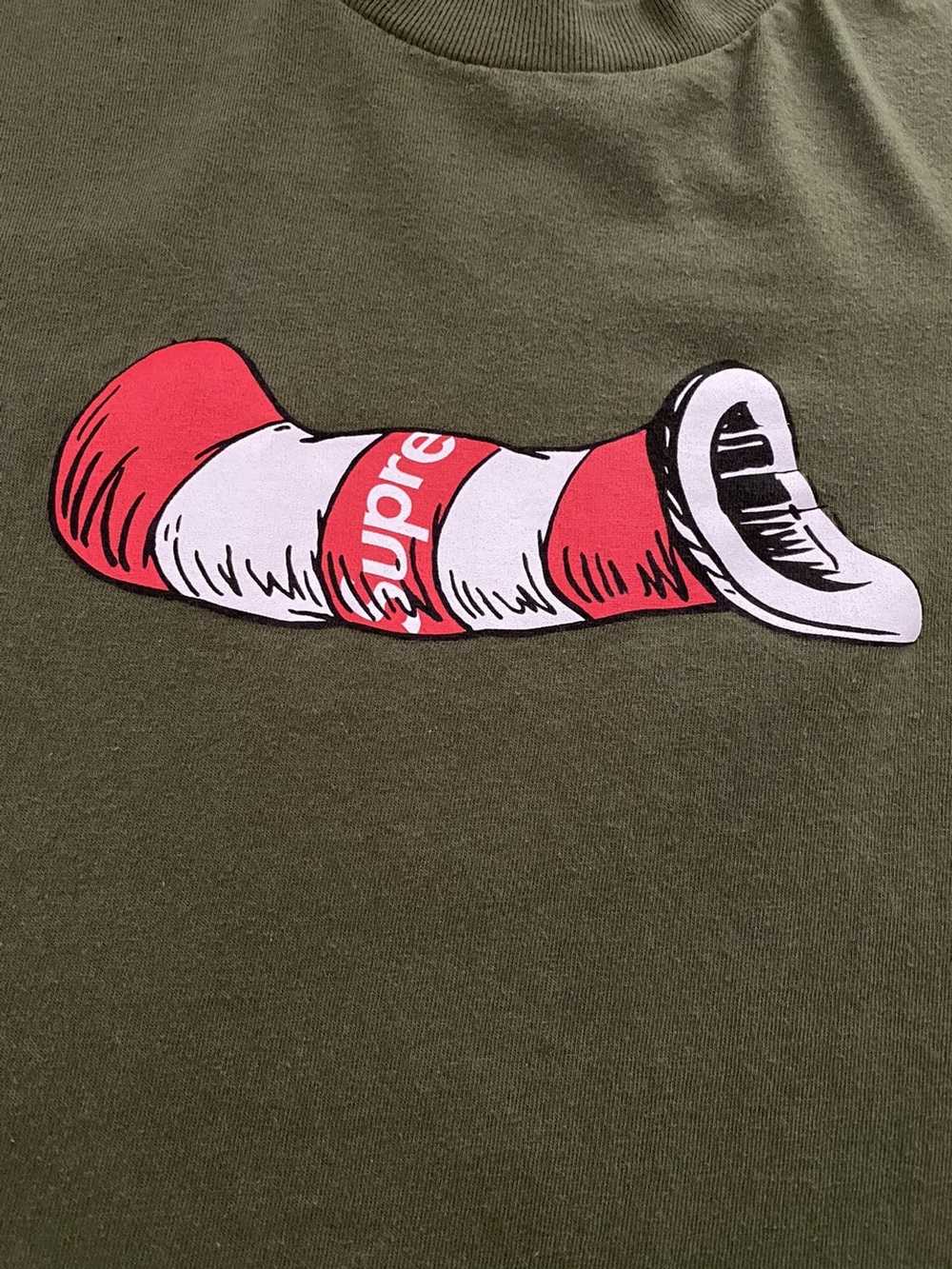 Supreme Supreme Cat in the Hat Olive Tee M - image 2