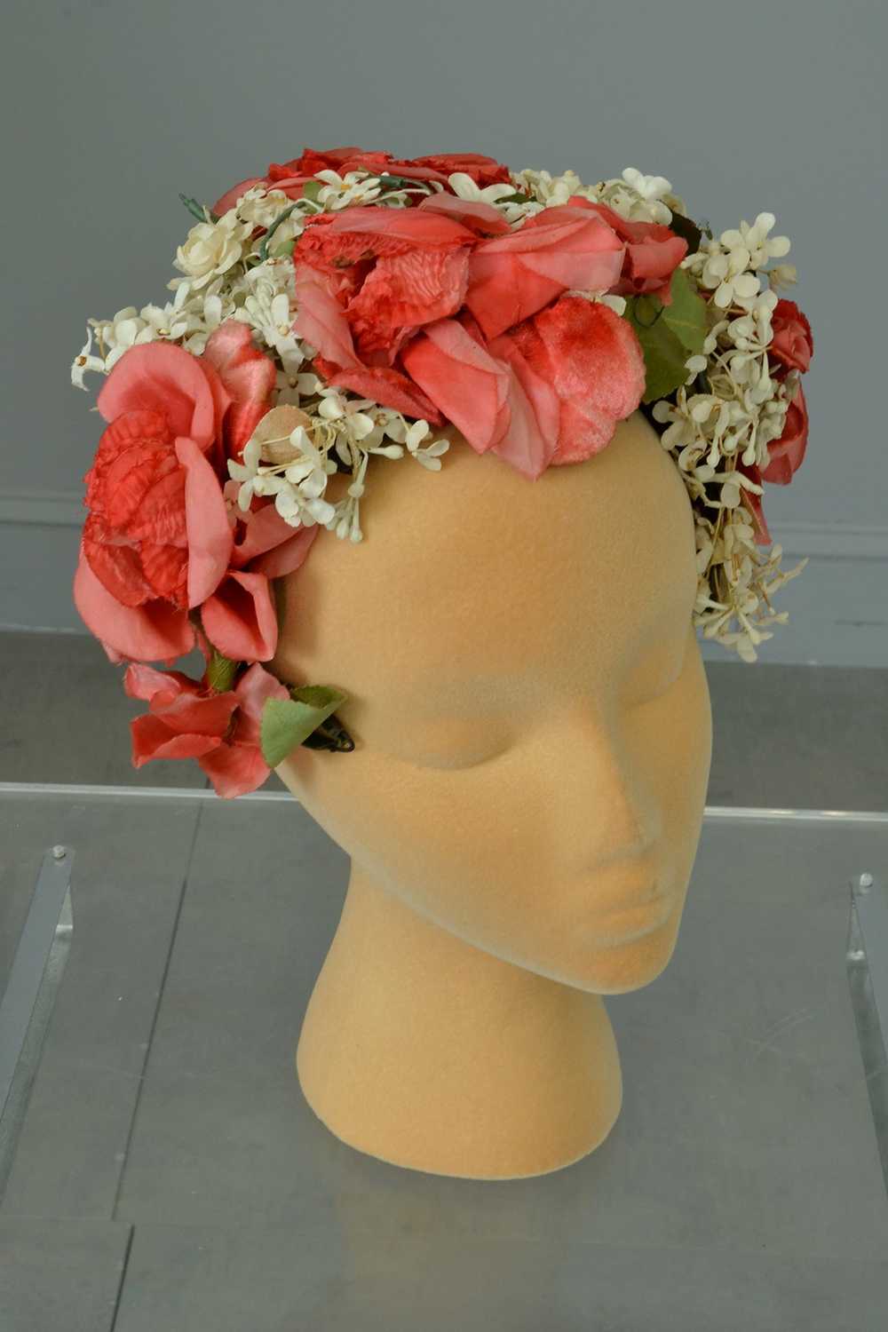 1950s Roses and Flowers Crescent Shape Headband H… - image 3