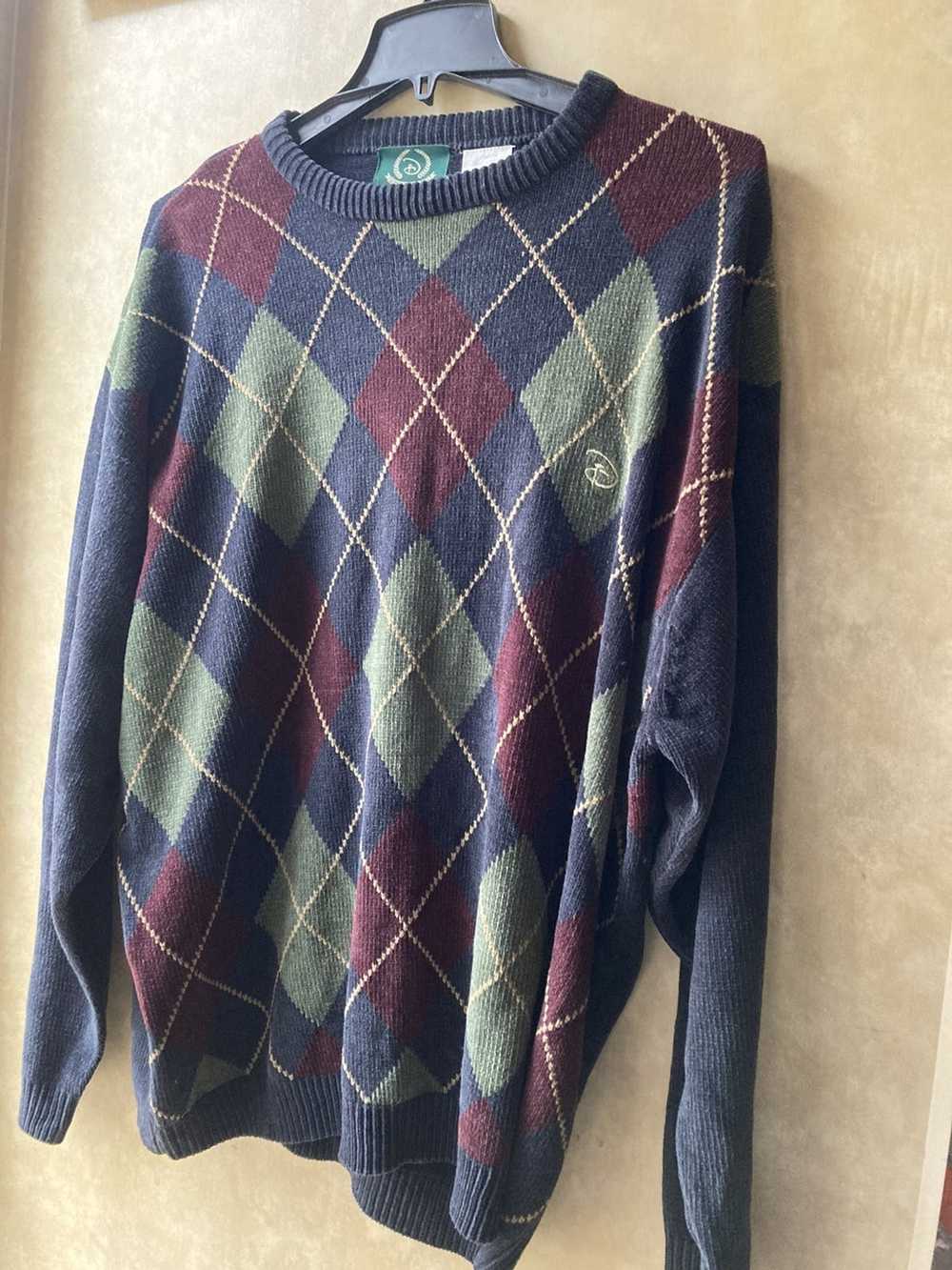 Disney × Vintage Disney Golf Argyle Sweater - image 1