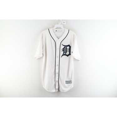 Detroit Tigers MLB Dynasty Button Up Short Sleeve Jersey Baseball Mens XL  40-42