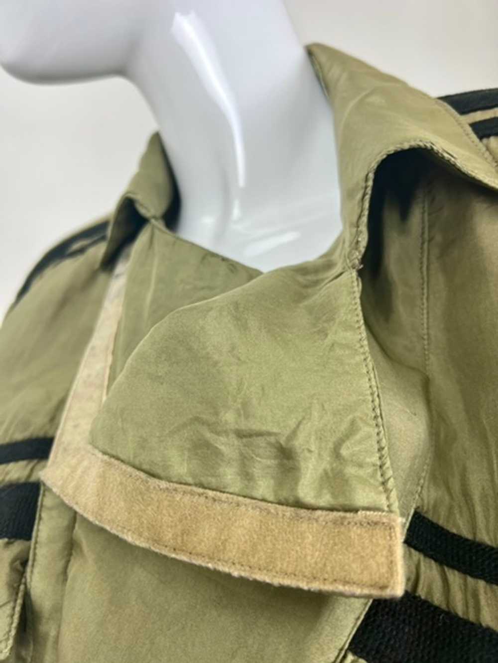 Passion 80s Army Green Parachute Silk Sporty Jump… - image 8