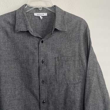 Frame Frame Denim Houndstooth Button Down Long Sl… - image 1