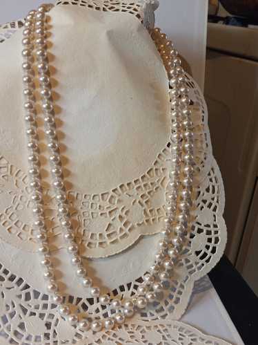 Designer White Glass Ball Necklace