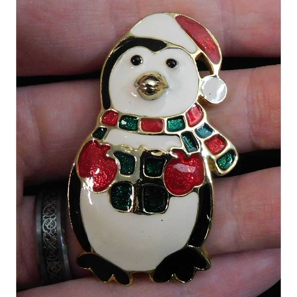 Other Christmas Penguin Brooch - image 1