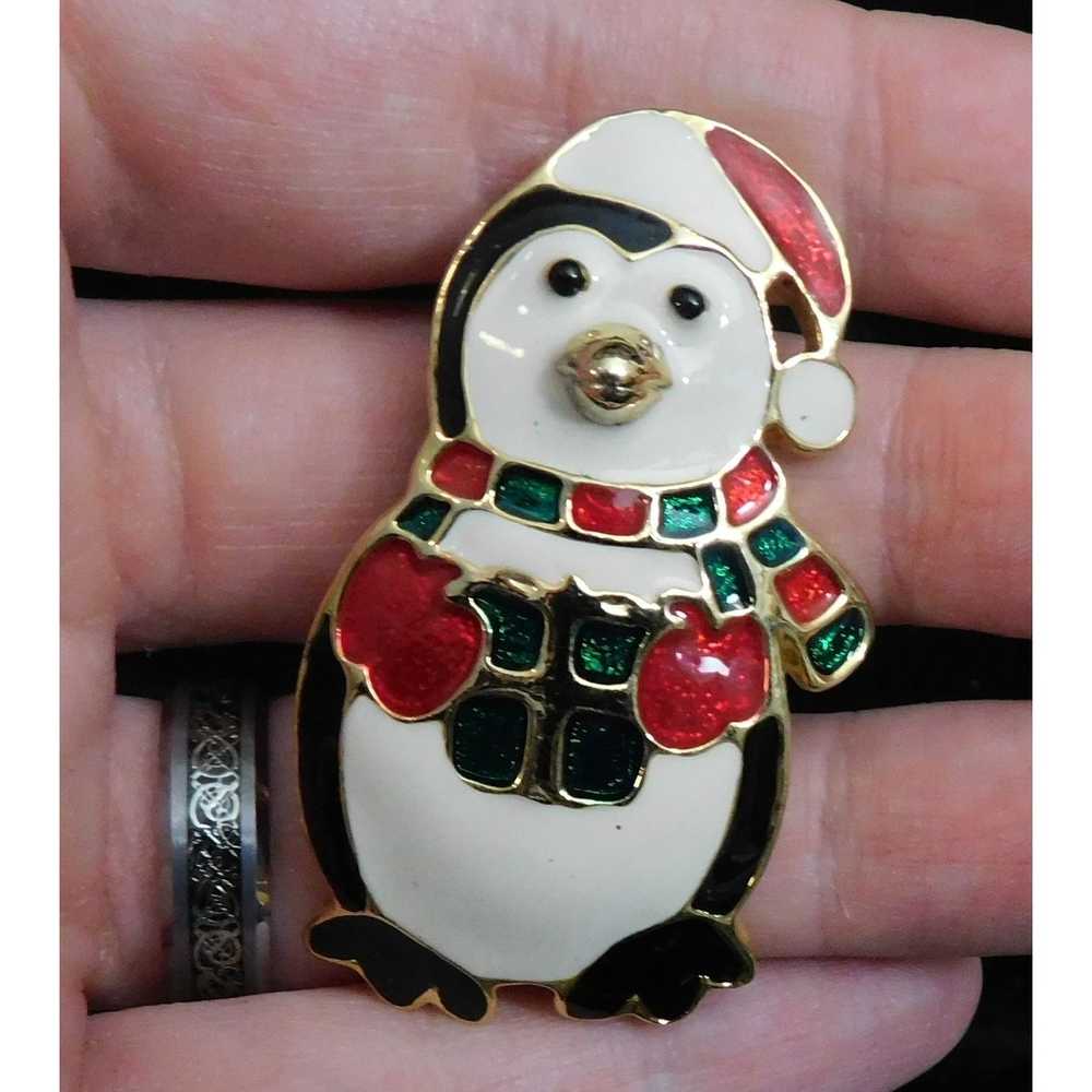 Other Christmas Penguin Brooch - image 2