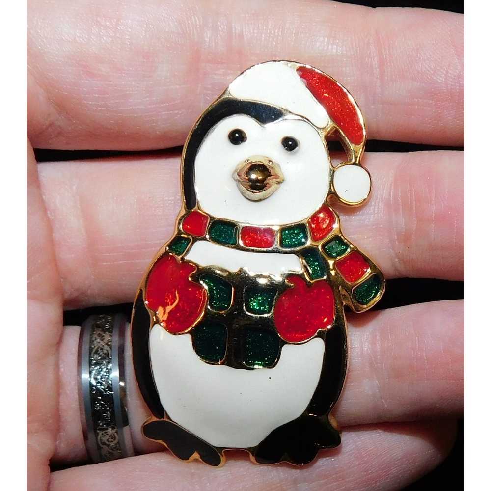 Other Christmas Penguin Brooch - image 3