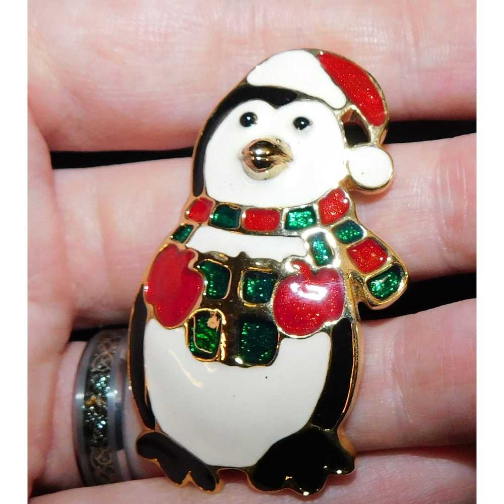 Other Christmas Penguin Brooch - image 4