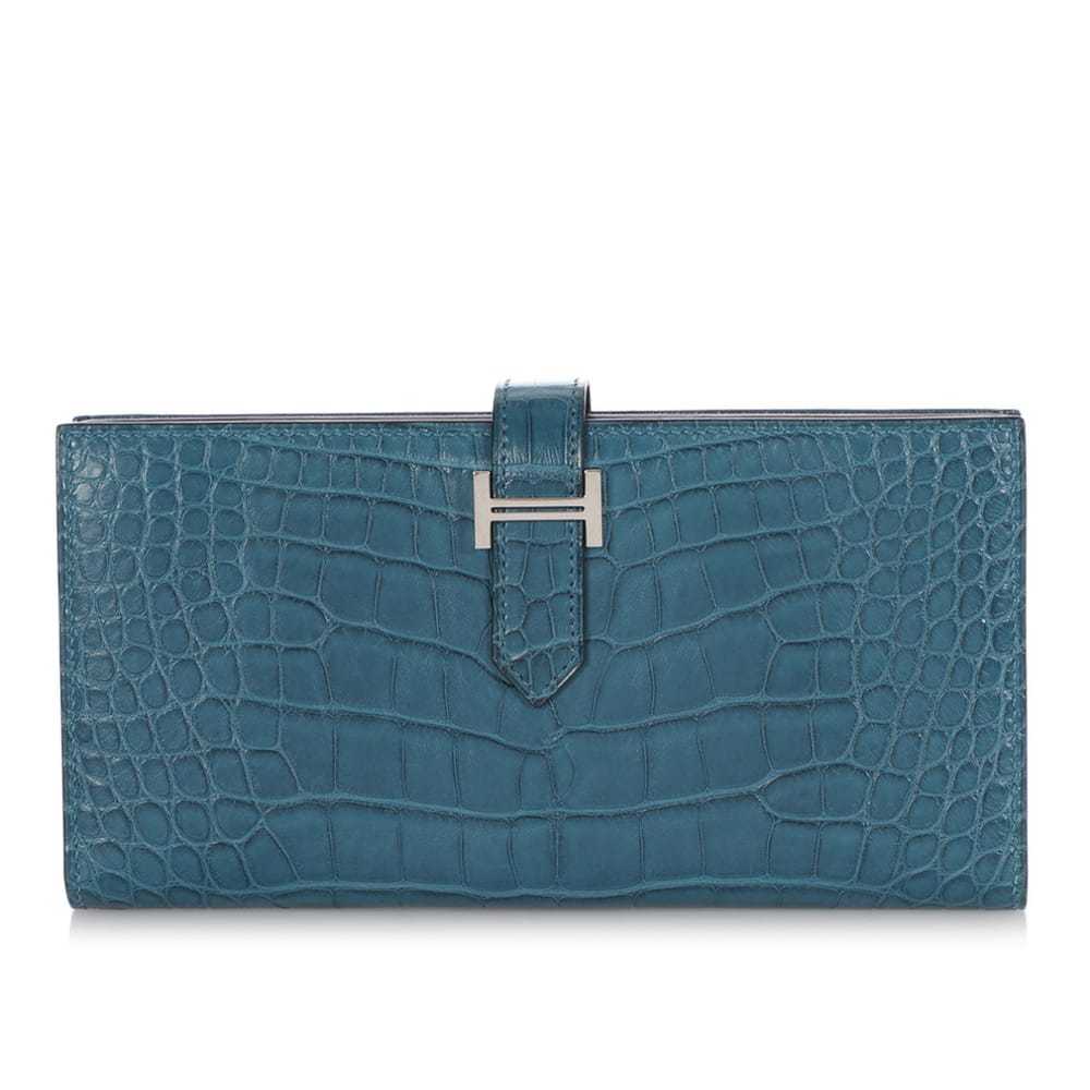 Hermès Béarn exotic leathers wallet - image 1
