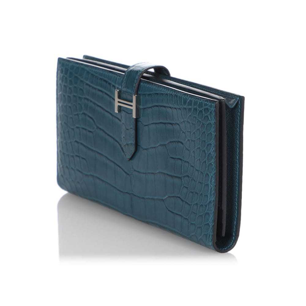 Hermès Béarn exotic leathers wallet - image 4