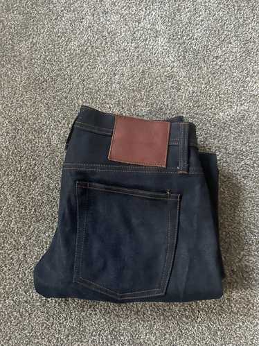 The Unbranded Brand Jeans Mens 36x35 Black Raw Selvedge 14.5 Oz