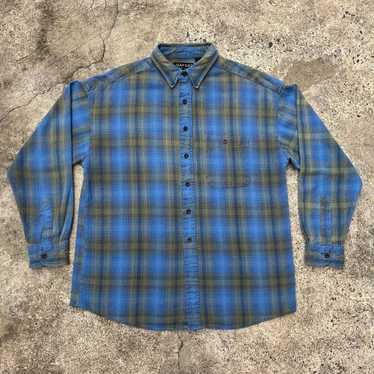 Vintage 90S Relaxed Multicolor Check Button Up Flannel Shirt - Yahoo  Shopping