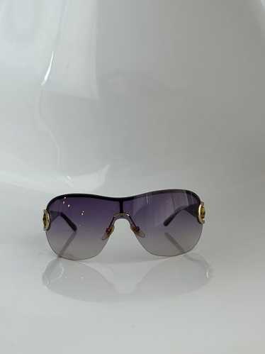 Vintage Gucci Bamboo Horsebit Shield Sunglasses