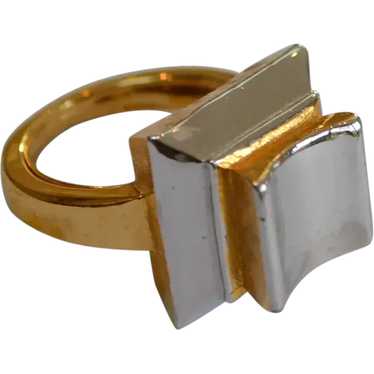 TRIFARI Modern Silver and Gold Tone Ring