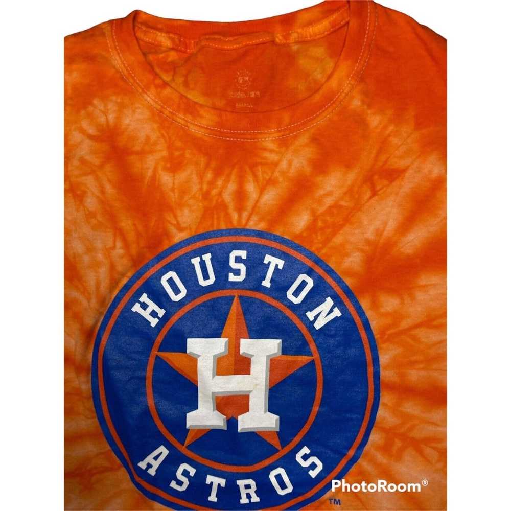 CustomCat Houston Astros Vintage MLB Tie Dye T-Shirt SpiderBlack / M
