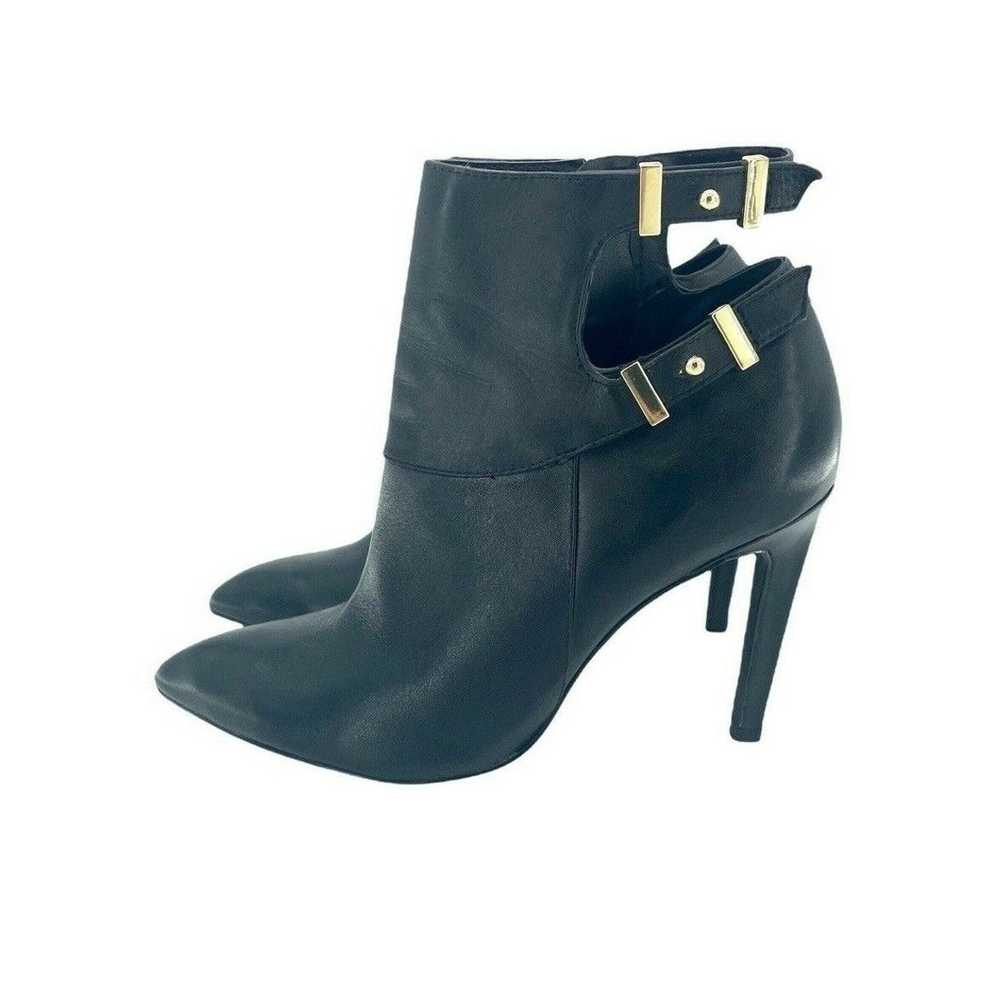 Guess GUESS Thora Black Leather Ankle Booties Buckles… - Gem