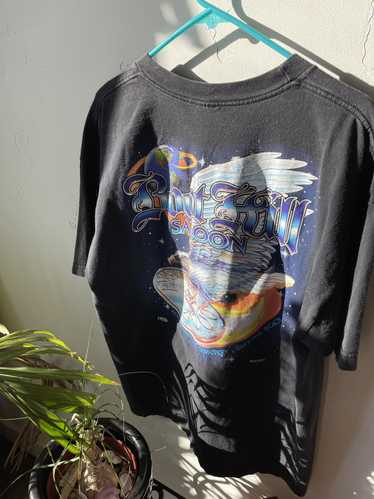 Vintage 90's Biker Graphic T-Shirt - Eagle/Space/G