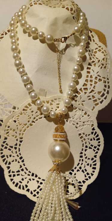 Vintage Vintage Glass Ball Necklace - image 1