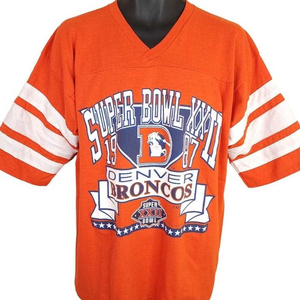 NFL Super Bowl XXII T Shirt Jersey Vintage 80s 19… - image 1