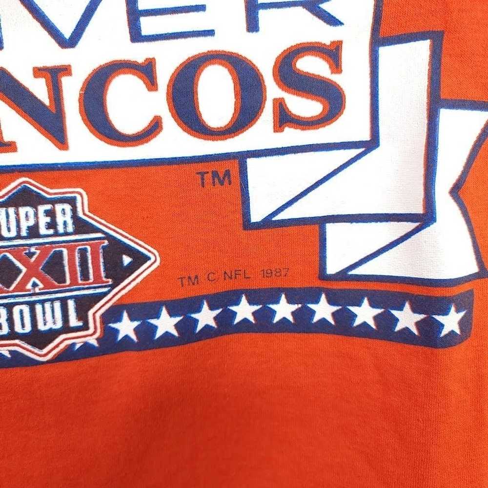 NFL Super Bowl XXII T Shirt Jersey Vintage 80s 19… - image 3