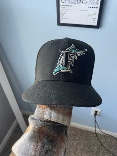 New Era Florida Marlins 100th Anniversary Black Throwback Edition 9Forty A  Frame Snapback Hat, A-FRAME HATS, CAPS