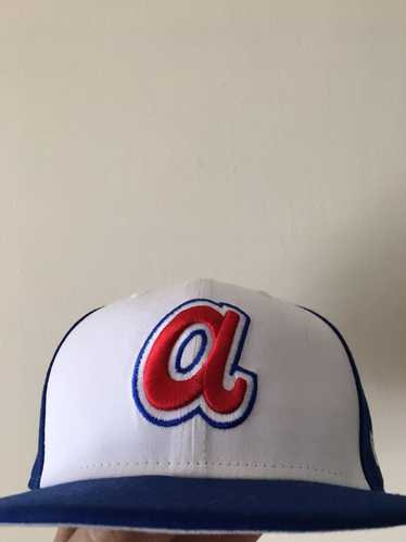 Shop New Era 59Fifty Atlanta Braves Letterman Fitted Hat 60296436 blue