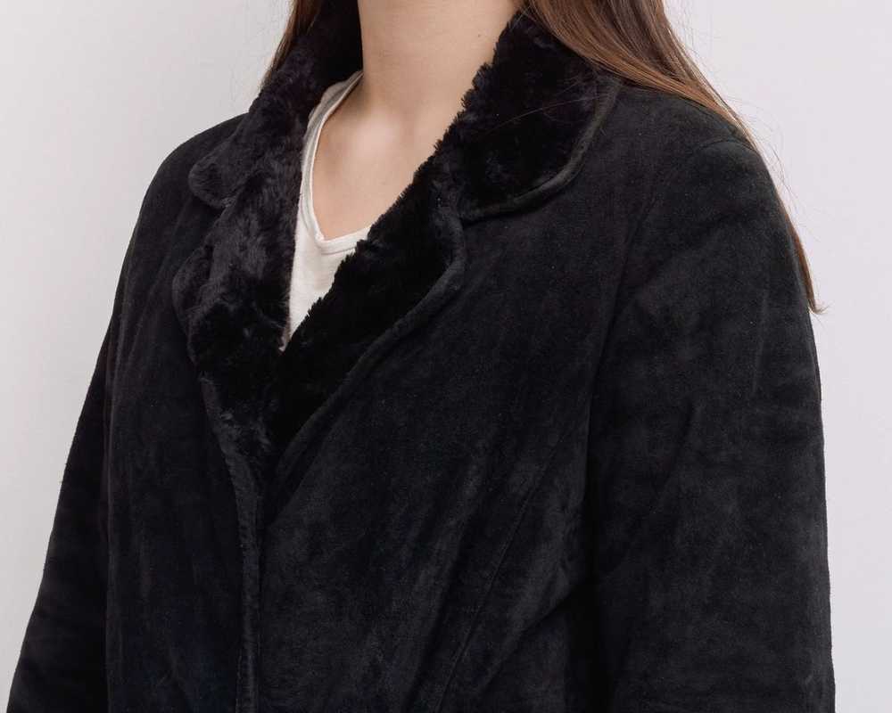 Other × Vintage INC Suede Leather Overcoat Jacket… - image 4