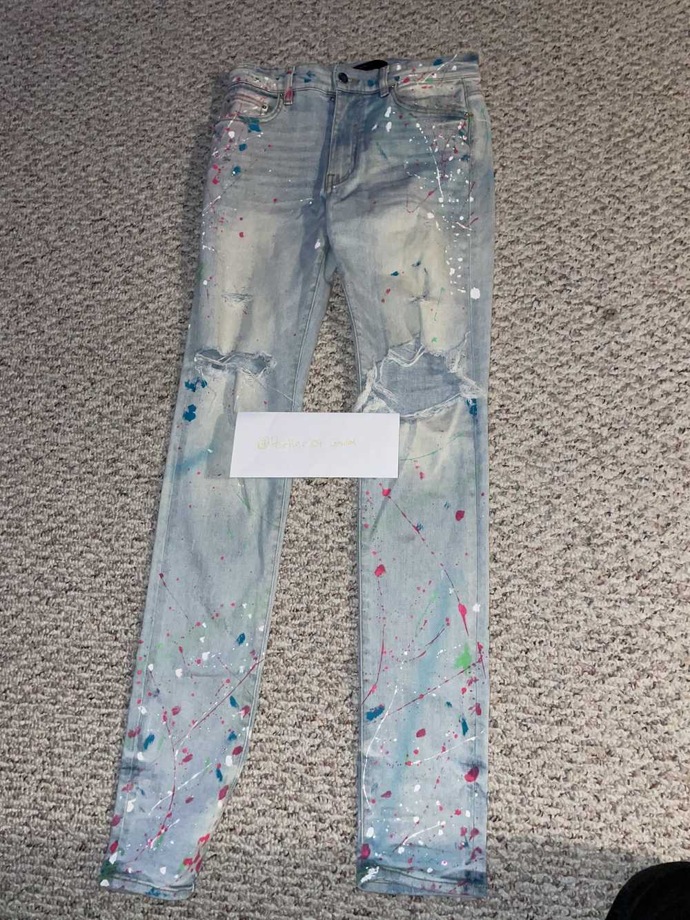 Amiri Amiri Paint Splatter Jeans - image 1