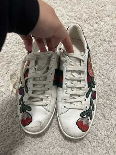 Gucci × Vintage GUCCI VINTAGE LEATHER SNEAKERS