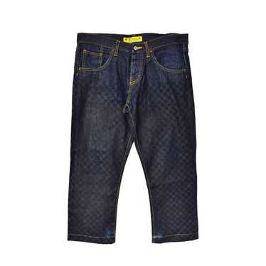 Sasquatchfabrix sasquatchfabrix/flag check denim … - image 1