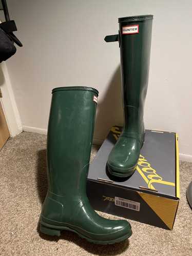 Hunter army green tall hunter boots