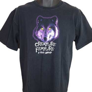 Vintage Creature Feature T Shirt Vintage Y2K Wolf… - image 1