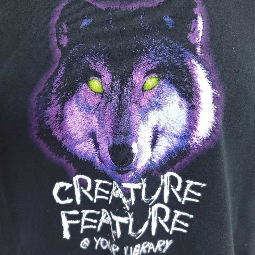 Vintage Creature Feature T Shirt Vintage Y2K Wolf… - image 2