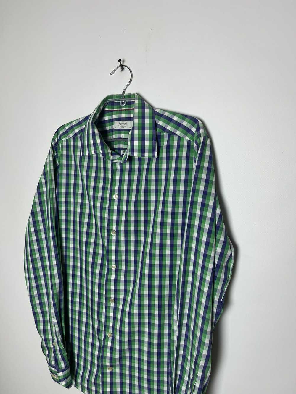 Designer × Eton × Luxury Eton Long Sleeved Shirt … - image 2