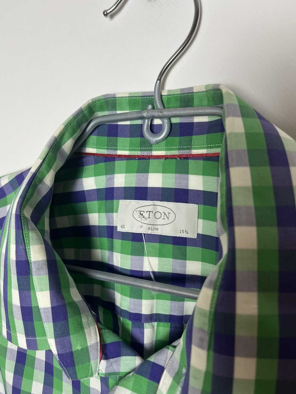 Designer × Eton × Luxury Eton Long Sleeved Shirt … - image 3