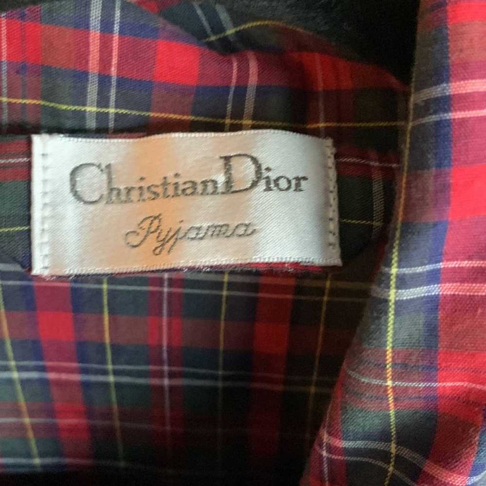 Dior Christian Dior Pyjama plaid top - image 2