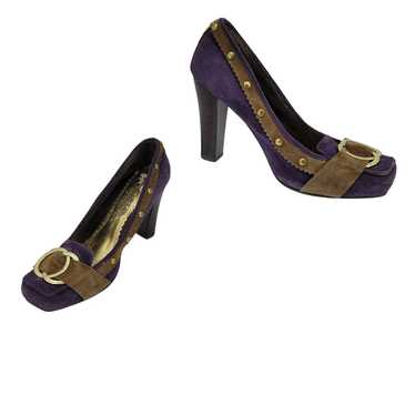 Other Naughty Monkey Heels Pumps Leather Purple P… - image 1