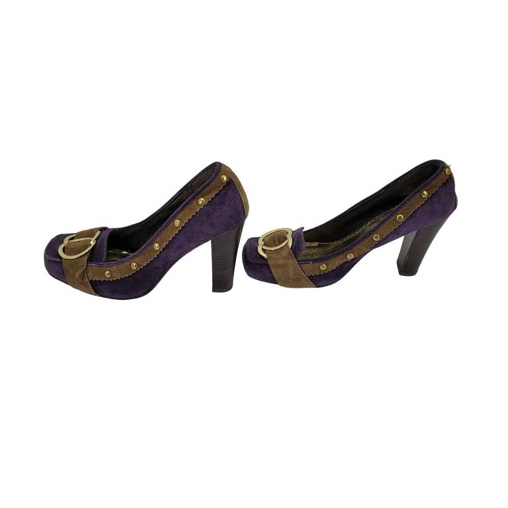 Other Naughty Monkey Heels Pumps Leather Purple P… - image 5
