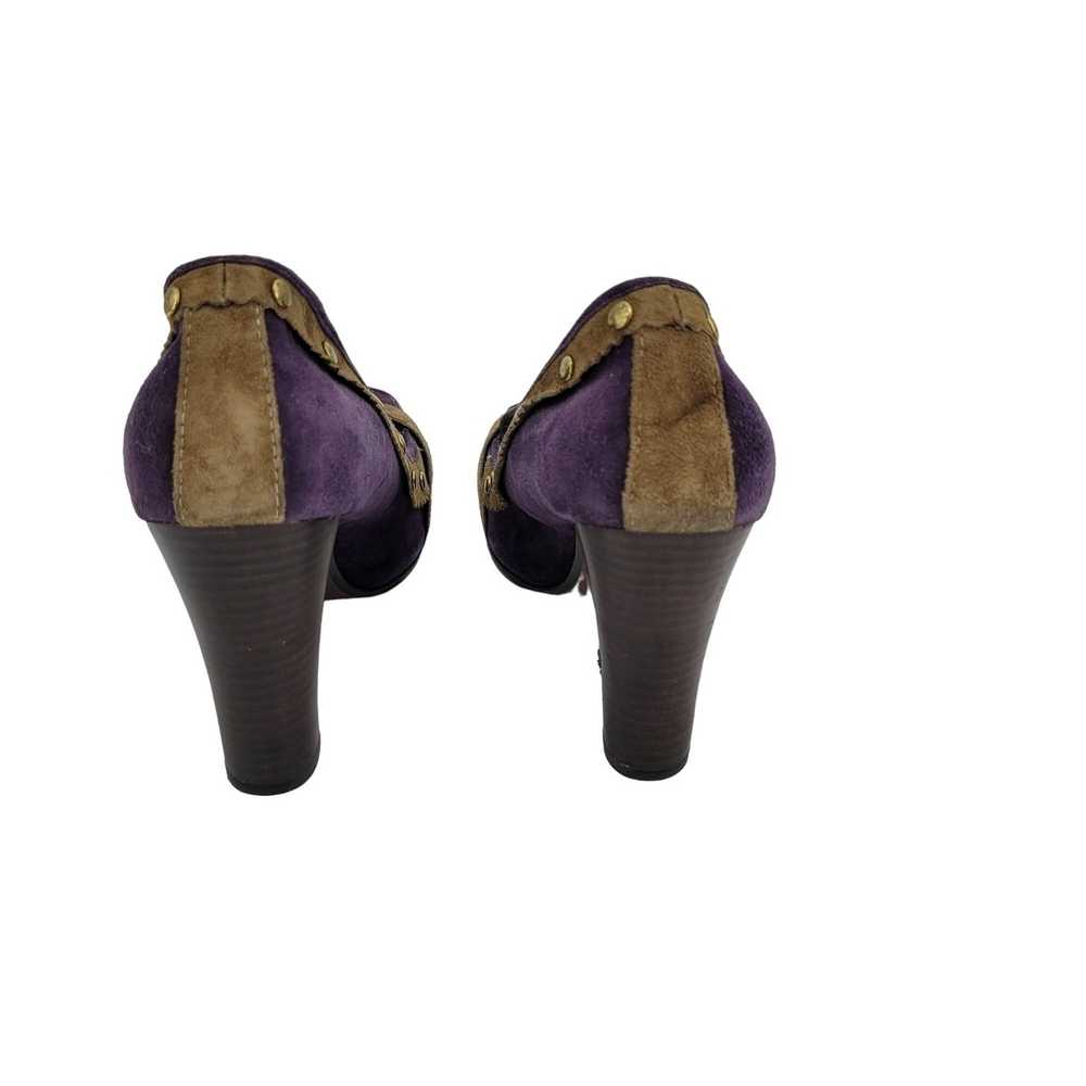 Other Naughty Monkey Heels Pumps Leather Purple P… - image 6