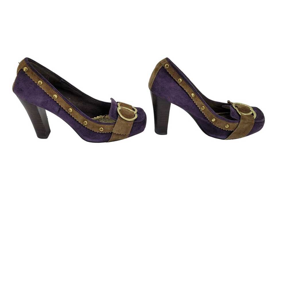 Other Naughty Monkey Heels Pumps Leather Purple P… - image 7