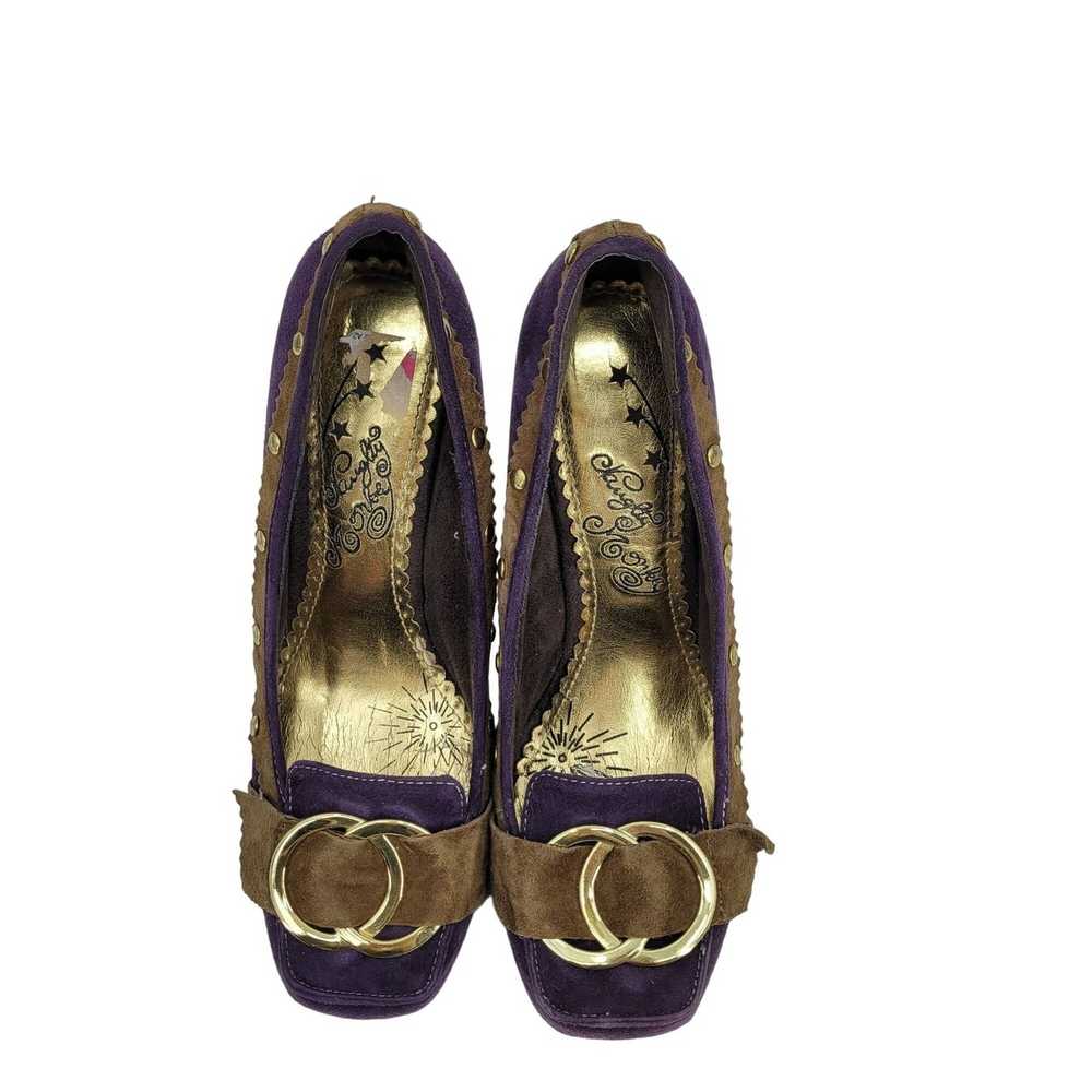 Other Naughty Monkey Heels Pumps Leather Purple P… - image 8