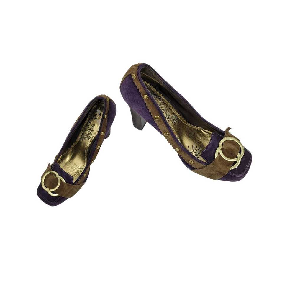 Other Naughty Monkey Heels Pumps Leather Purple P… - image 9