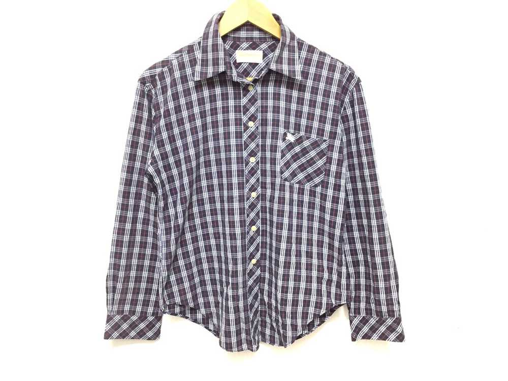 Burberry × Vintage Vtg Burberrys nova button up s… - image 2