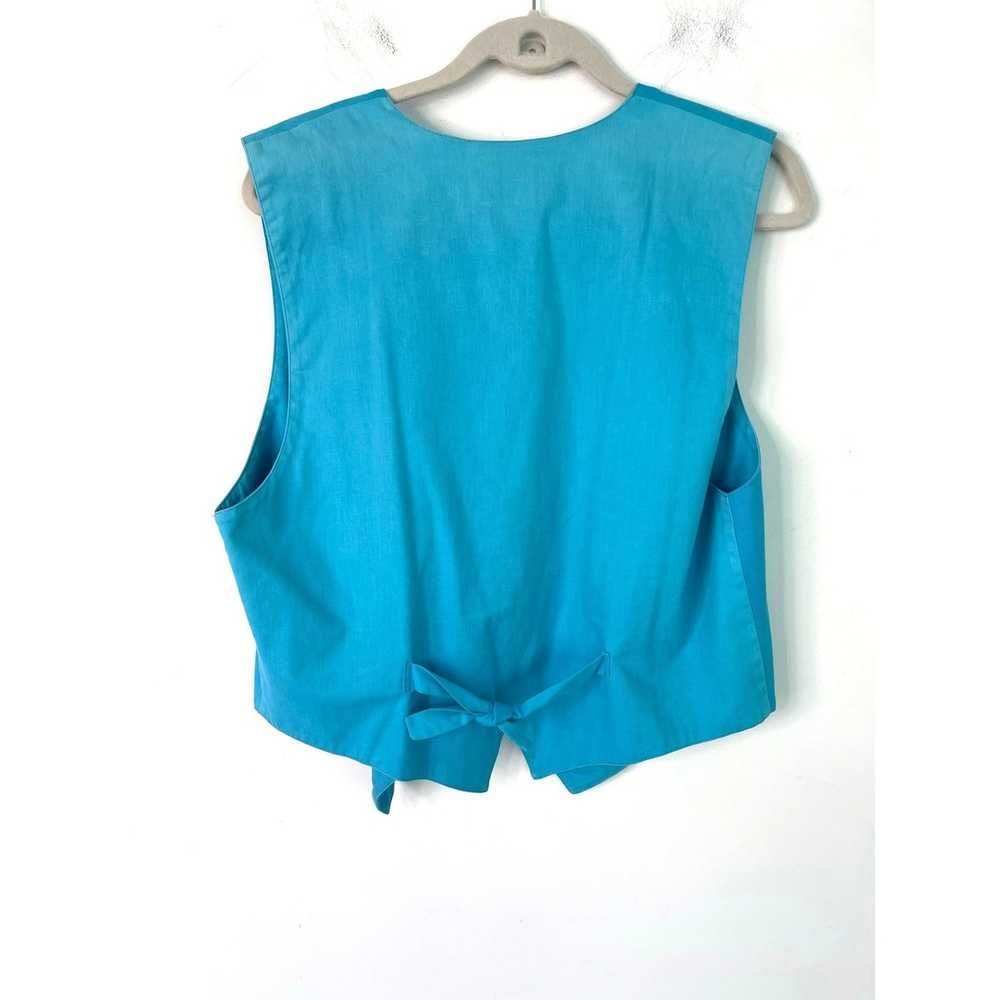 Vintage Tipicano Womens Vest Blue Size Medium But… - image 12