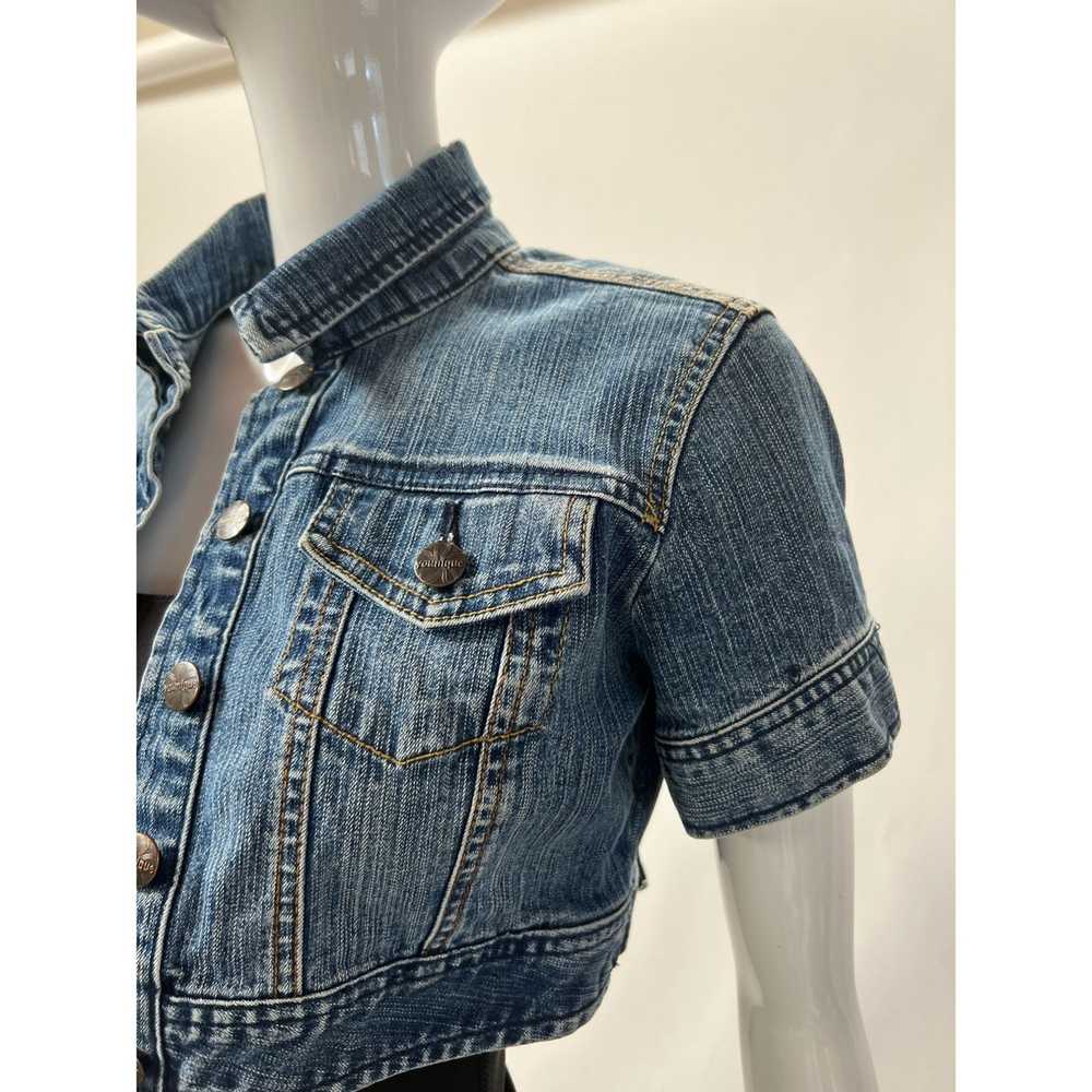 Vintage Younique Denim Crop Jacket M Blue Denim C… - image 2