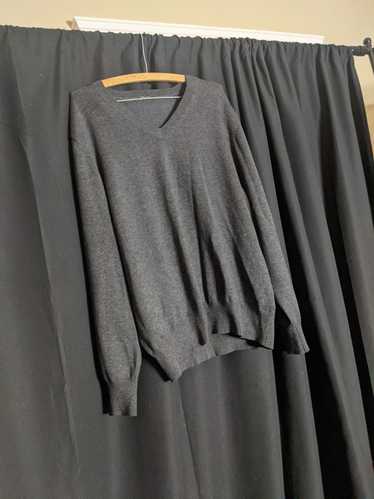 J. Mclaughlin Gray v-neck cotton modal sweater