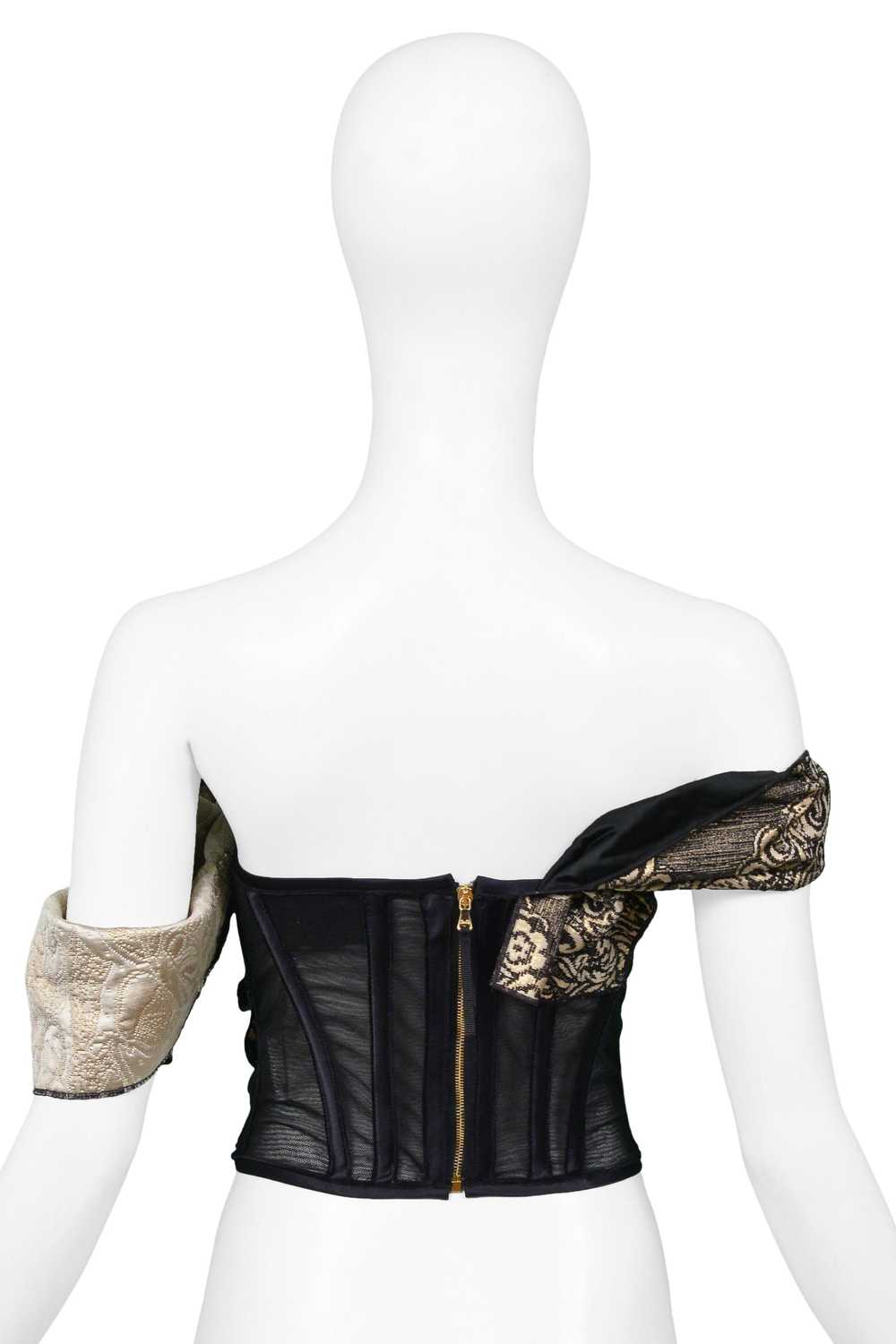 DOLCE & GABBANA BLACK & GOLD MULTI BOW CORSET TOP… - image 7