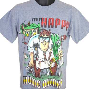 Vintage Mr Happy Homeowner T Shirt Vintage 90s Car