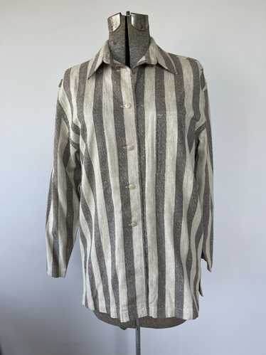 Issey Miyake Issey Miyake 1980s Striped Shirt - image 1