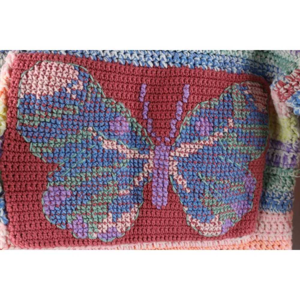Vintage Vintage 70s Womens Medium Hand Knit Rainb… - image 5