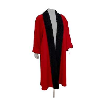 Vintage Volup Vintage 80s Long Coat Plus Red Wool… - image 1